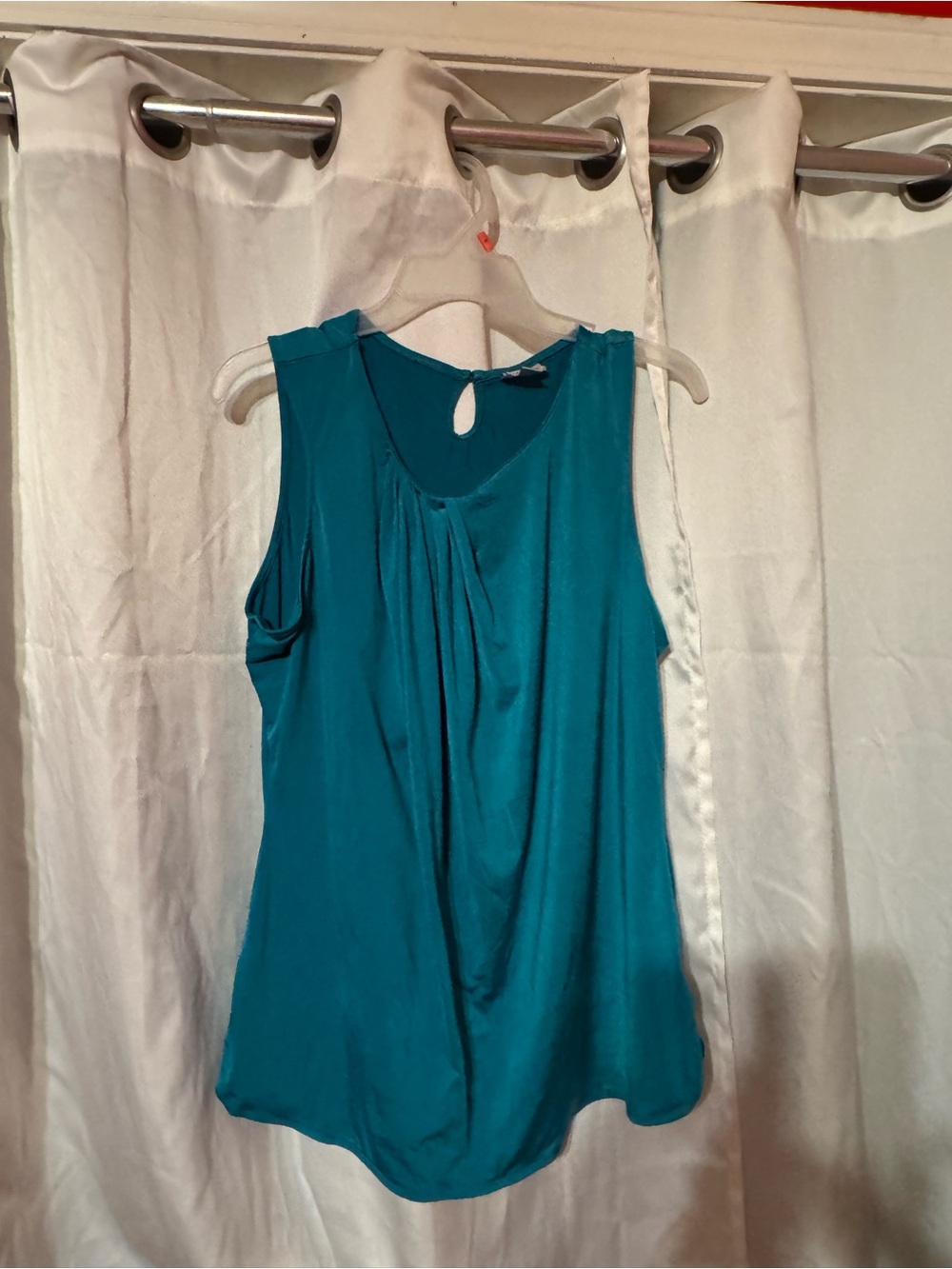 Worthington Sleeveless Pleated Teal Women's Top Size XL